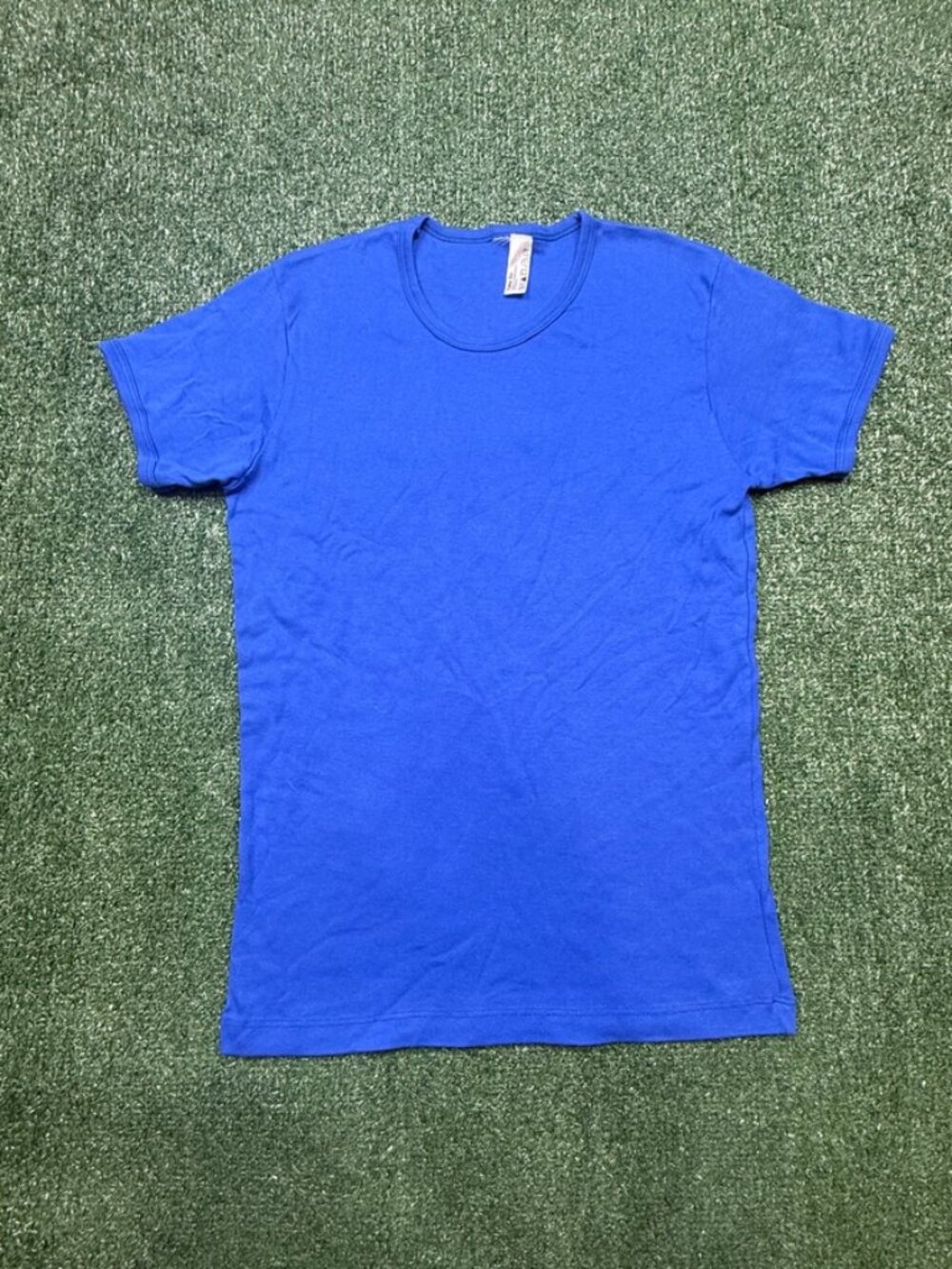 American Apparel T Shirt Women's Size XL Blue Short Sleeve Vintage Y2K Slim